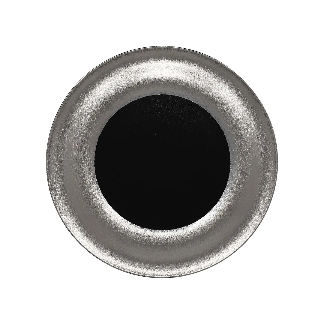 RAK Porcelain MFLRFP31SB Fusion Round Plate 12"-1/5" Diameter Edge Porcelain Silver Finish - 6/Case