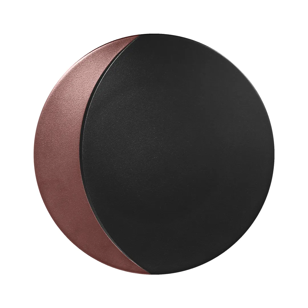 RAK Porcelain MFMOFP31BB Moon Plate, 12"¼ Round Flat Porcelain, Black Bronze Finish - 6/Case