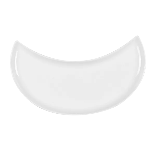 RAK Porcelain MNMP38 Half Moon Platter, 15"¼ x 6"¼, White Porcelain, Dishwasher Safe - 6/Case