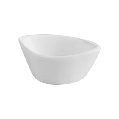 RAK Porcelain MNOD09 Mini Boat Bowl, 4.5‑Oz 5" Free‑Form Porcelain, Dishwasher Safe - 6/Case