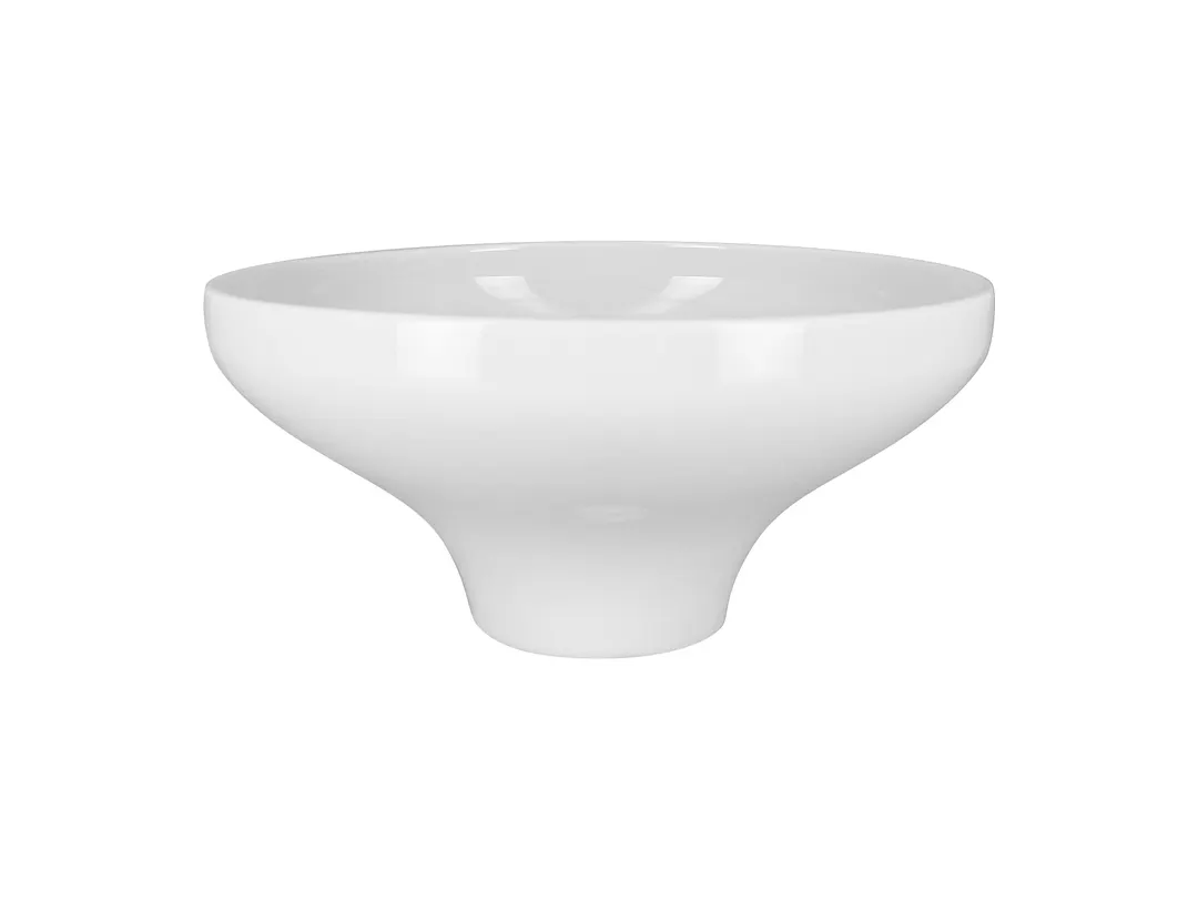RAK Porcelain MOBW20 Round Bowl, 8.25" Dia x 3.95" H, White Polaris Porcelain, General Use - 6/Case