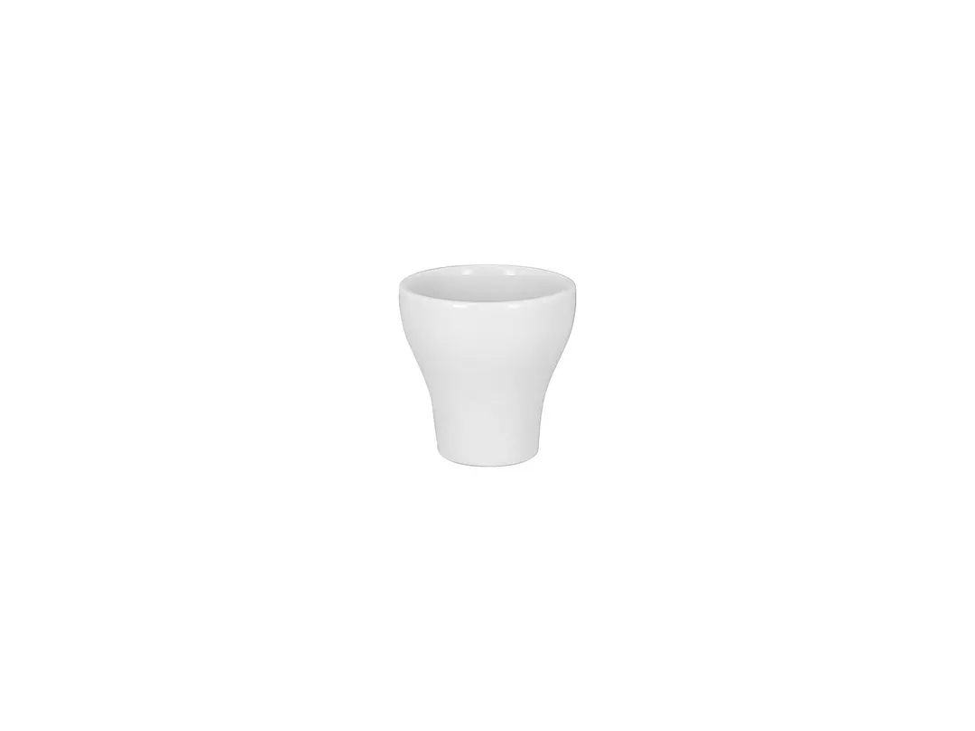 RAK Porcelain MOEG01 Egg/Sake Cup, 1.35 oz White Porcelain Moon Design, Polaris Finish - 1/Case