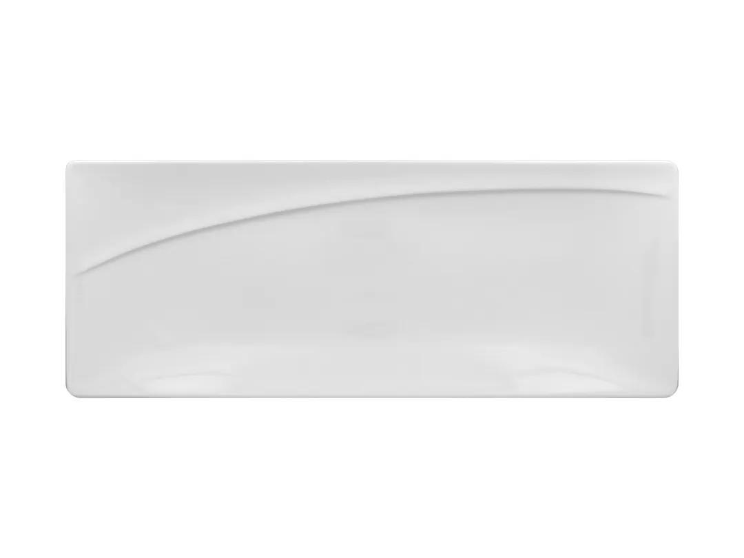 RAK Porcelain MORP32 - Rectangular Platter, 12.6" L x 4.9" W, White Polaris Porcelain - 12/Case