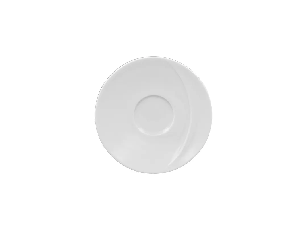 RAK Porcelain MOSA19 - 7" Round White Porcelain Saucer for Mocu45, 7.5" Dia., Polaris, - 12/Case