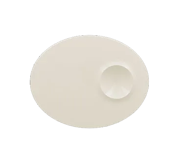 RAK Porcelain MROP18 Marea Oval Plate, 7" x 5½" Rolled Edge, Porcelain, Dishwasher Safe - 12/Case