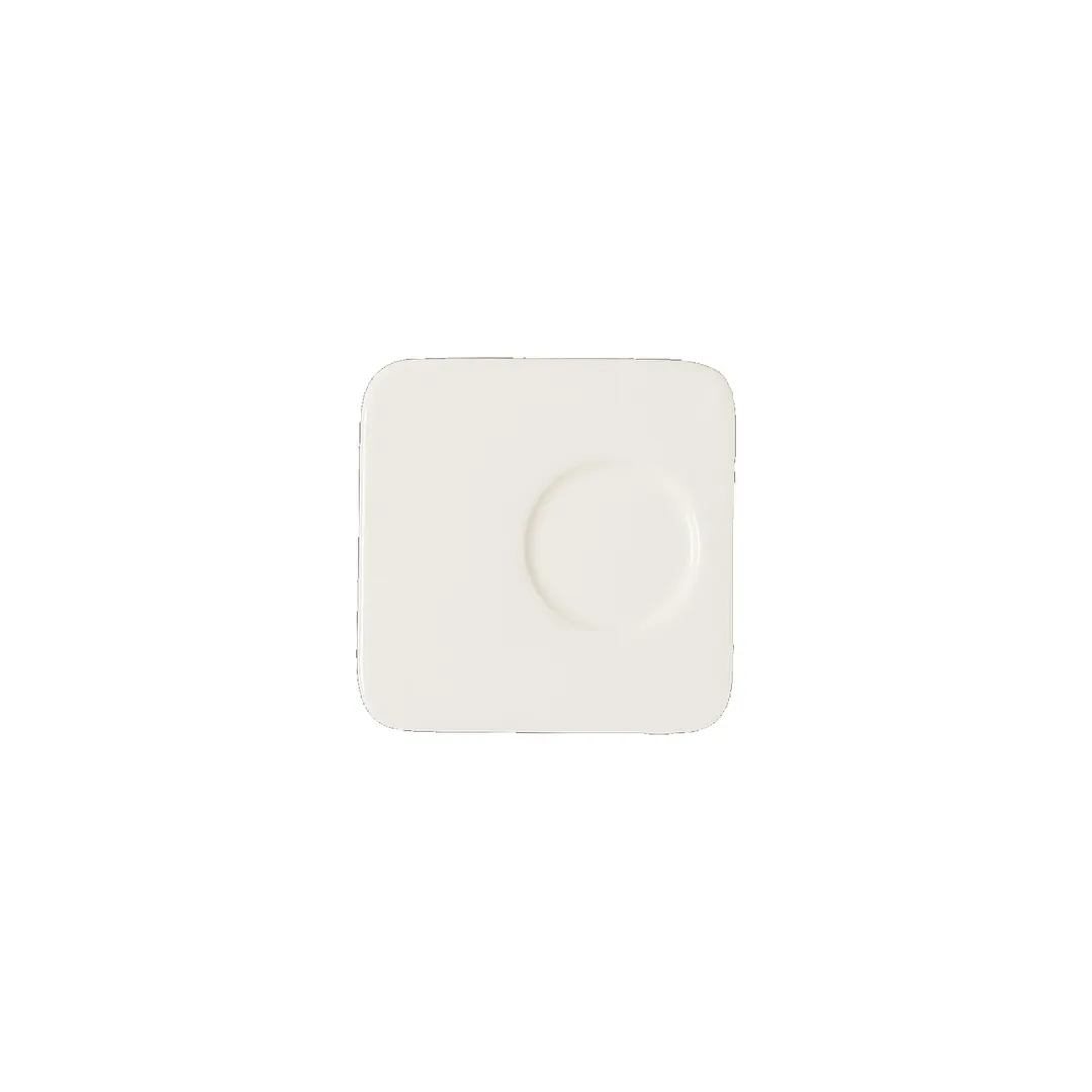 RAK Porcelain MSSA12 - Square Massilia Porcelain Saucer, 4.5"-4.99" Size, Ivoris Finish, 12/Case
