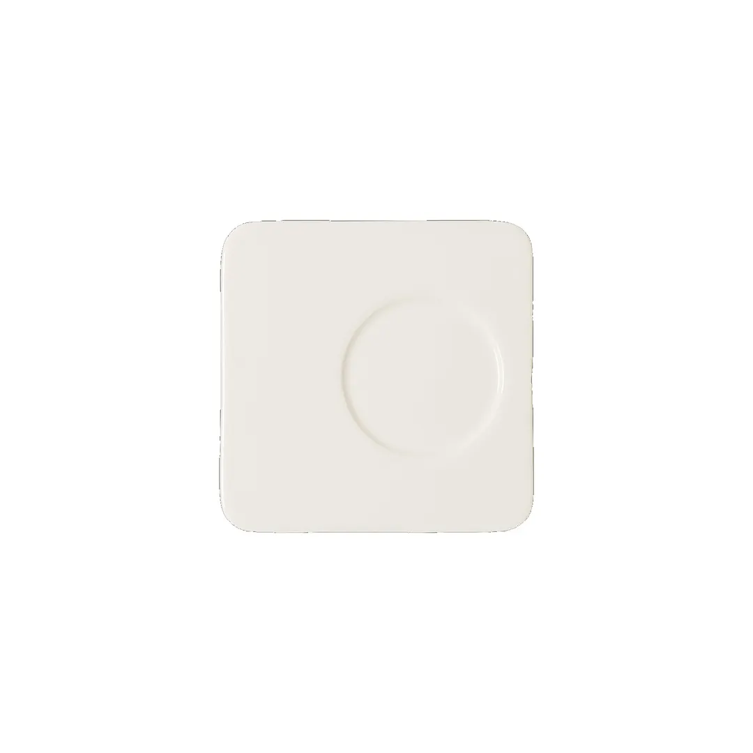 RAK Porcelain MSSA14 - Square Ivoris Porcelain Saucer, 5.5"-5.99" Dia, 5/8" H, 12/Case