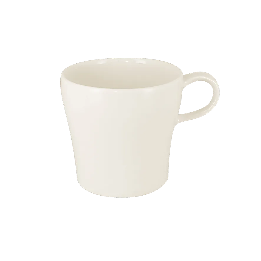 RAK Porcelain MZCU35 - Mazza 12 oz Cup, 3½" Dia x 3⅜" H, White Porcelain, Dishwasher Safe - 12/Case