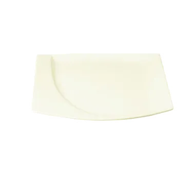 RAK Porcelain MZSP32 Rectangular Plate 12"5/8" x 11"3/8" White Flat Edge Dishwasher Safe - 6/Case