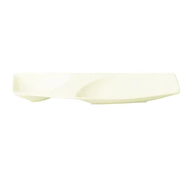 RAK Porcelain MZTM53 Mazza Twin Platter, 2‑Compartment China, 16 oz & 24 oz, Dishwasher Safe - 6/Case