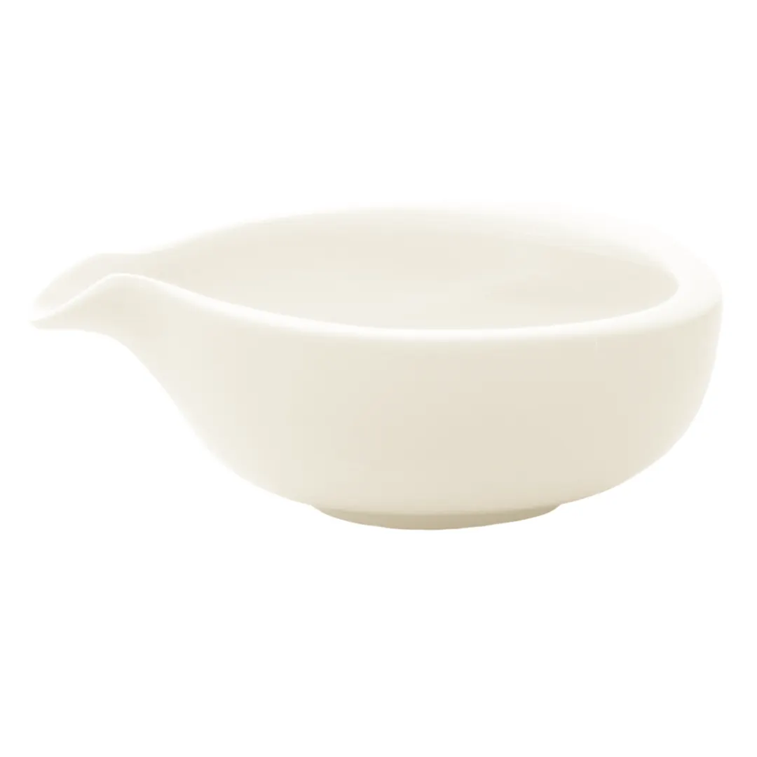 RAK Porcelain NBCR25 - 8.5 oz Creamer Pitcher, White Porcelain, Glaze, No Handle, 6-8 oz - 6/Case
