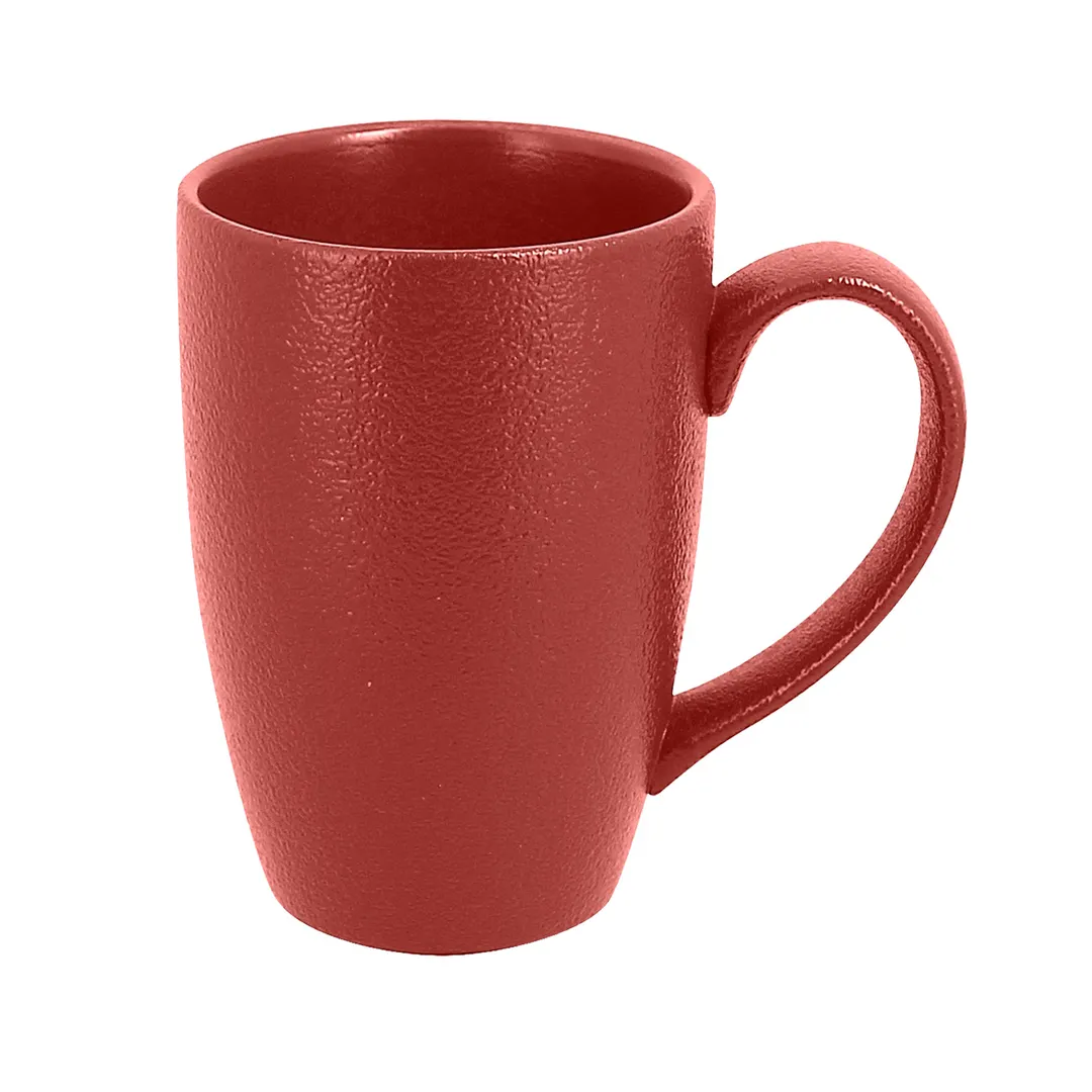 RAK Porcelain NFBAFM30DR - 10.15 oz (3.15") Magma Dark Red China Mug, Dishwasher Safe - 6/Case