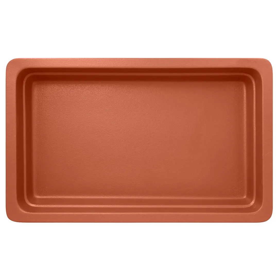 RAK Porcelain NFBU1.1BW - Gastronorm Food Pan, 4.5 Qt, 20" x 12" x 2", Terra Brown, Safe - 1/Case