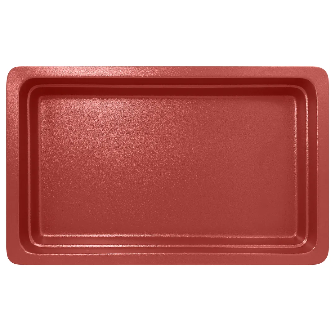 RAK Porcelain NFBU1.1DR Gastronorm Pan, 4.5 Qt, 20‑6/7" x 12‑4/5", Dark Red China, Lead‑Free - 1/Case