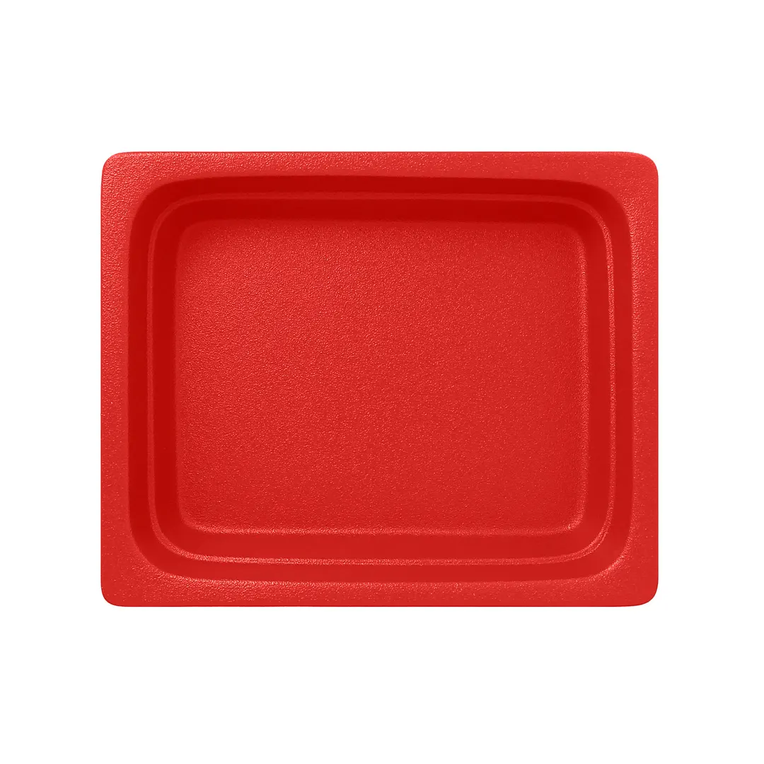 RAK Porcelain NFBU1.2BR Gastronorm Pan, 111‑5/9 oz (12‑4/5"×10‑3/7"×2‑5/9"), Red, Oven Safe - Case