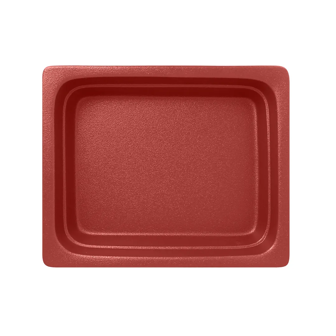 RAK Porcelain NFBU1.2DR Gastronorm Pan, 1/2 Size 111‑5/9 oz (12‑4/5"×10‑3/7"×2‑5/9"), Magma Red, Break‑Resistant, Lead‑Free, Oven/Microwave/Dishwasher Safe