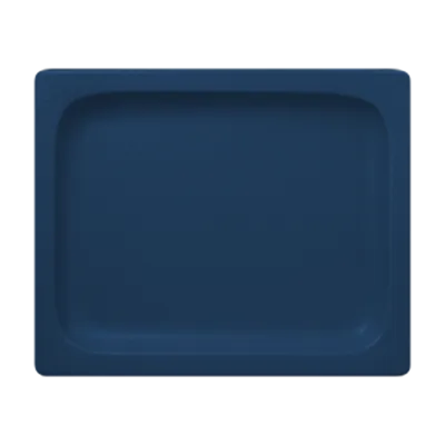 RAK Porcelain NFBU1.2FTB GN 1/2 Food Pan, 43.95 oz, Teal Blue Porcelain, Dishwasher Safe - 1/Case