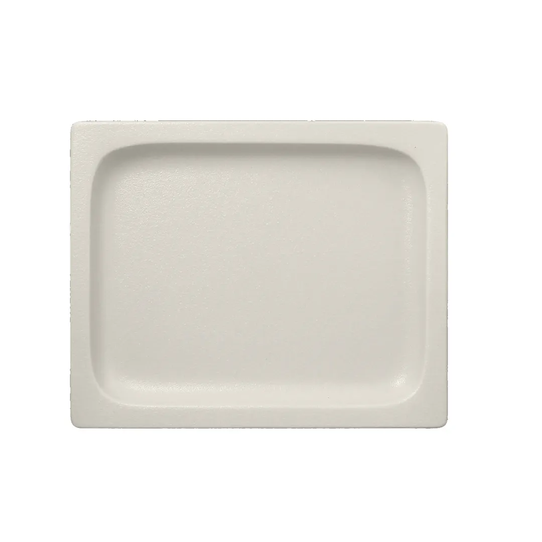 RAK Porcelain NFBU1.2FWH - Neo Fusion Gastronorm 44 oz Rectangular Food Pan 12-4/5" x 10-3/7" x 4/5", Sand White, Lead‑Free, Oven/Microwave Safe - 1/Case