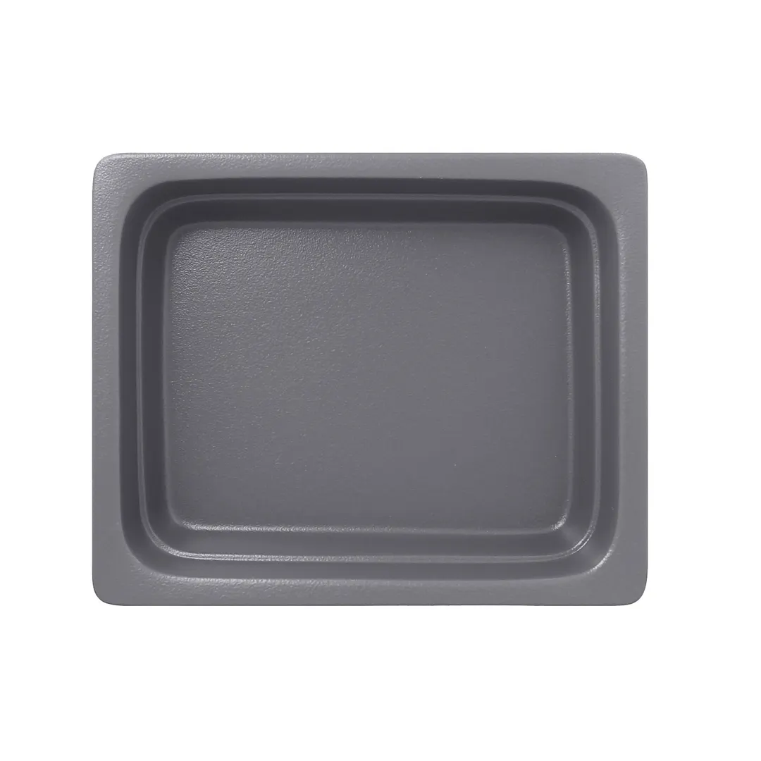 RAK Porcelain NFBU1.2GY Food Pan, 1/2 Size 111‑5/9 oz, Stone Gray China, Dishwasher Safe - 1/Case