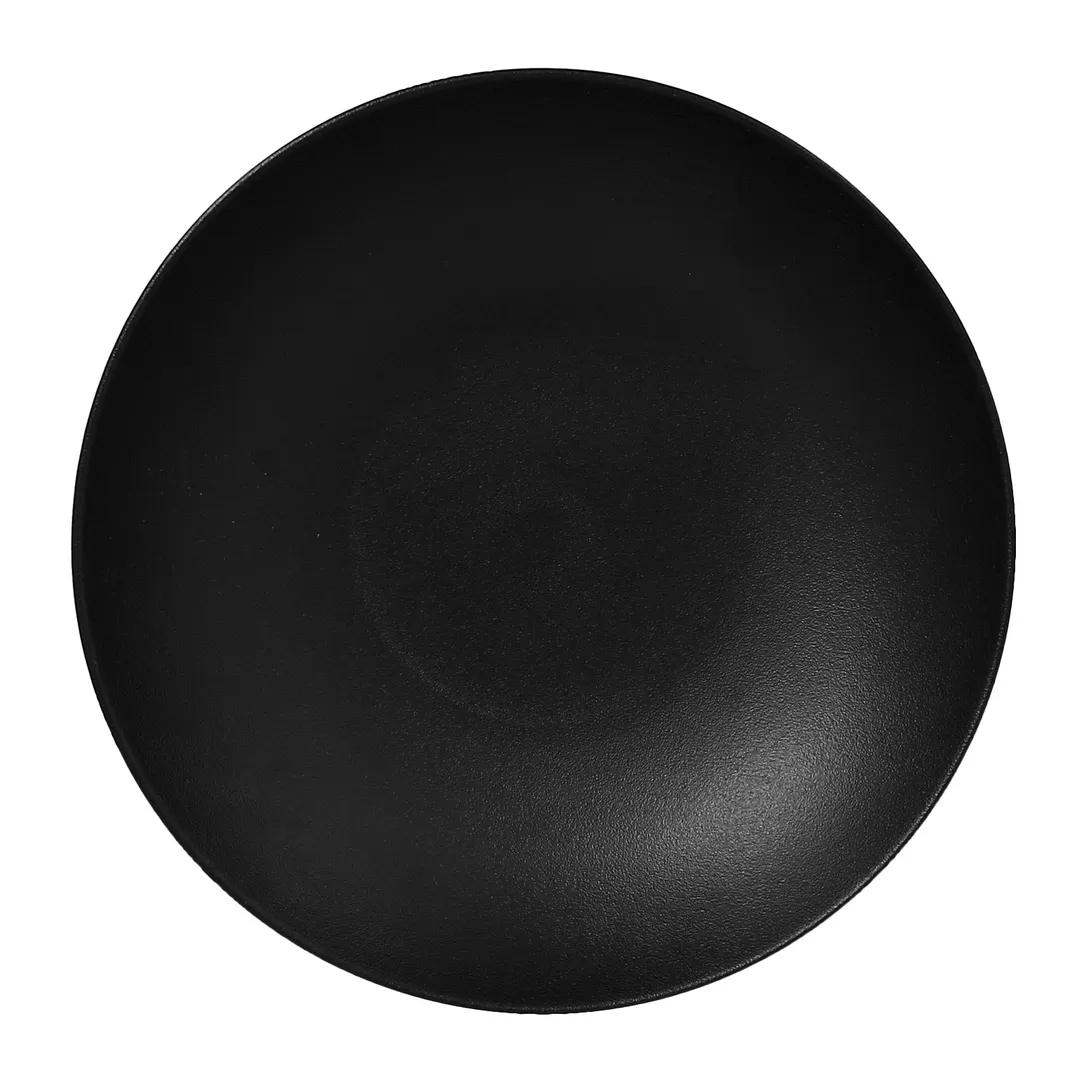 RAK Porcelain NFBUBC26BK - 10" Diameter Volcano Black Bowl, 40 oz, Oven/Microwave Safe - 12/Case