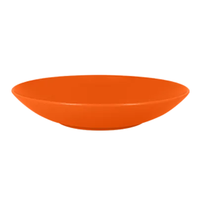 RAK Porcelain NFBUBC26TO Bowl, 10" Dia, 40.6 oz Tangerine Orange, Microwave Dishwasher Safe - 12/Case