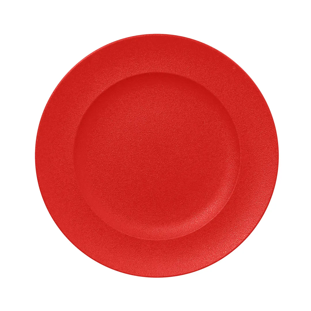 RAK Porcelain NFCLFP33BR 13" Round China Plate Ember Red Lead‑Free Oven‑Safe - 6/Case