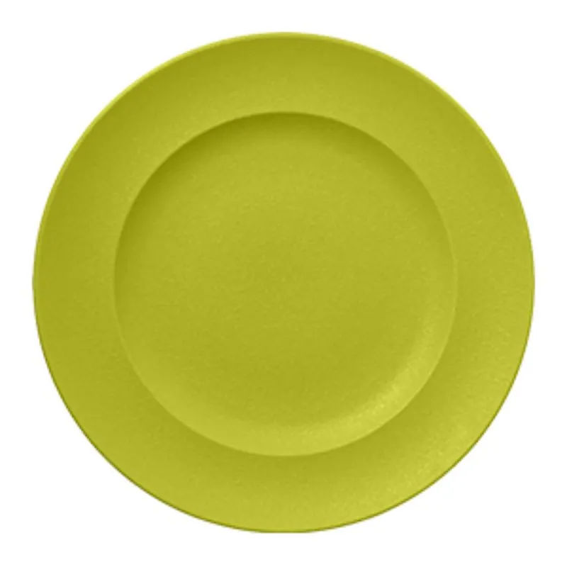 RAK Porcelain NFCLFP33KG Neo Tonic Plate, 13" Diameter, Flat Edge, Porcelain, Kiki Green - 6/Case