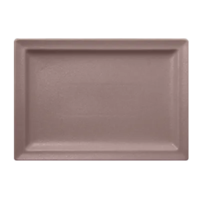 RAK Porcelain NFCLRP33CB Plate, 13" x 9.05", Chestnut Brown Porcelain, Flat Edge - 6/Case