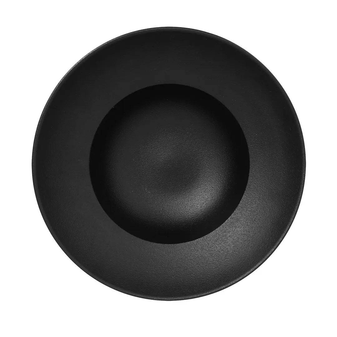 RAK Porcelain NFCLXD23BK - Neo Fusion 9" Round Bowl, 10.8 Oz, Volcano Black, Oven/Microwave - 6/Case