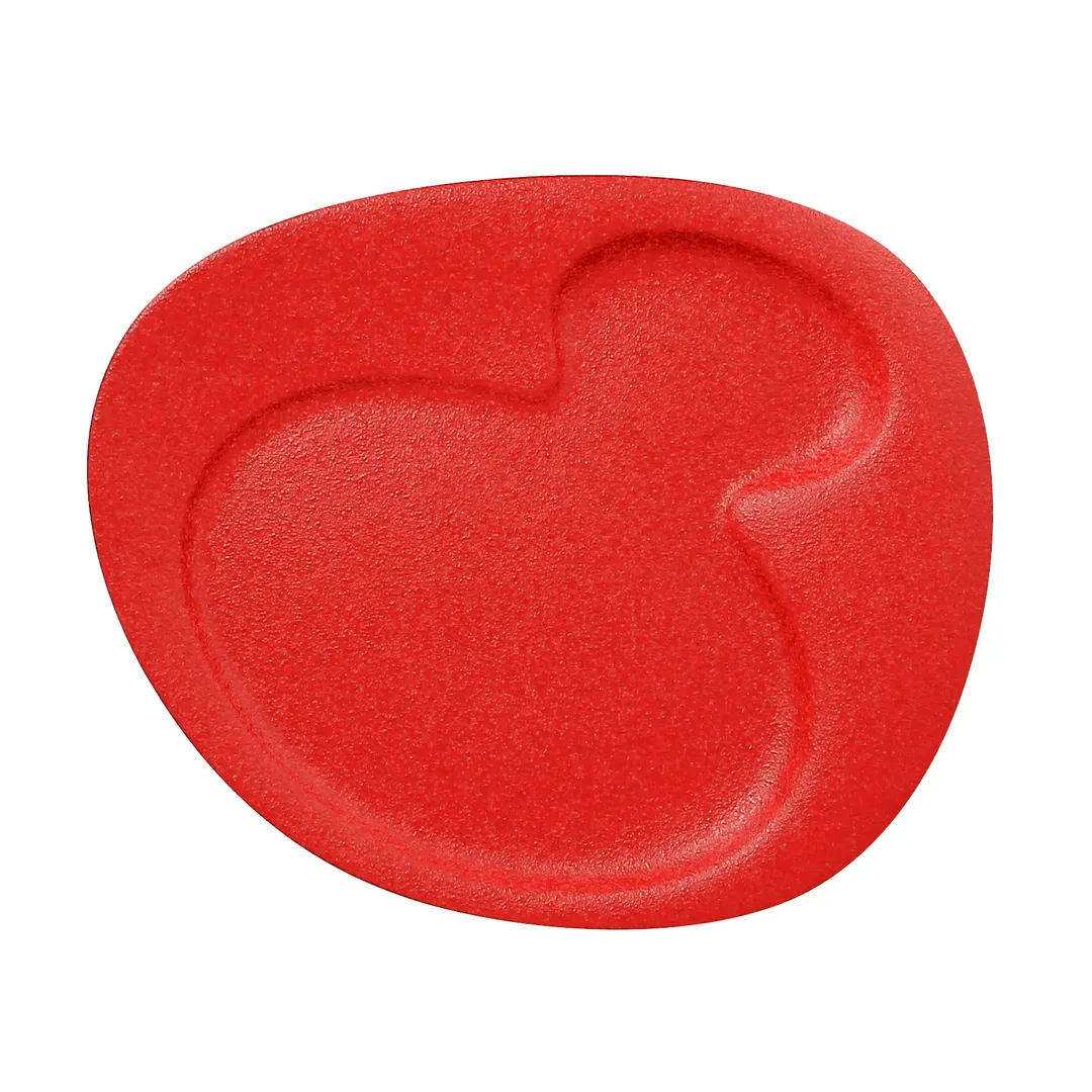 RAK Porcelain NFNBFP24BR Breakfast Plate 9"-7/16" x 7"-7/8", Red Porcelain, Oven Safe - 12/Case