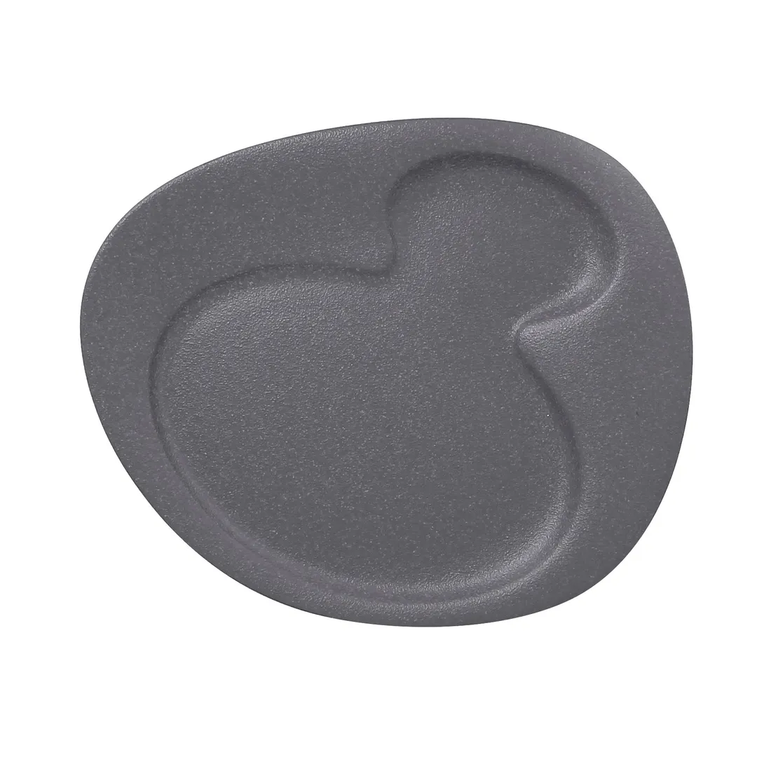 RAK Porcelain NFNBFP24GY Breakfast Plate, 9"4½ x 7"7⁄8 Stone Gray Porcelain, Oven Safe - 12/Case