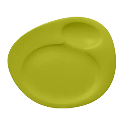 RAK Porcelain NFNBFP31KG Neo Tonic Dinner Plate, 12.2" x 10.45", Rim, Kiki Green - 6/Case