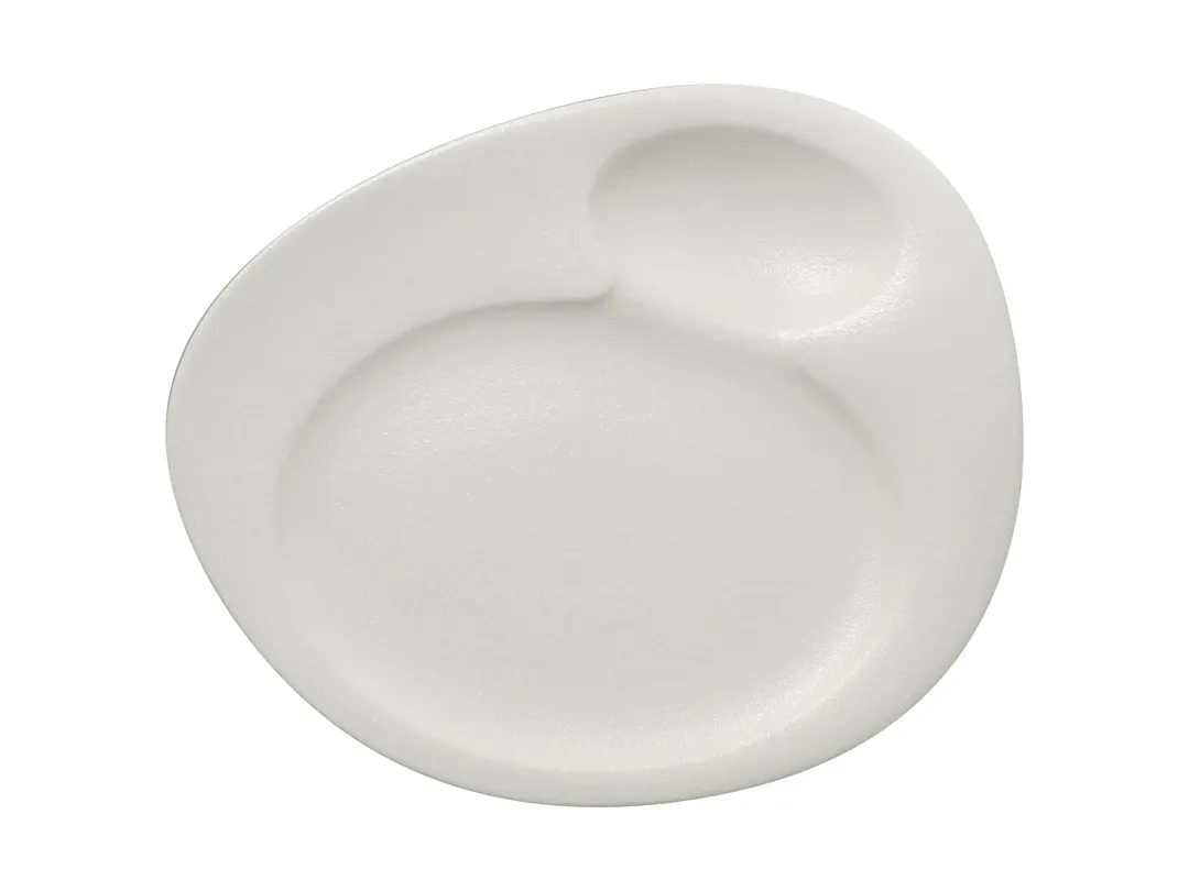 RAK Porcelain NFNBFP32WH Dinner Plate, 12.5" x 10.44" x 0.75" Porcelain, White, Oven‑Safe - 6/Case
