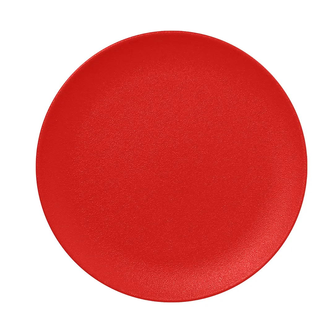 RAK Porcelain NFNNPR15BR Neo Fusion Plate, 5.875" Round Coupe Rim, Ember Red China, Oven Safe-24/Case