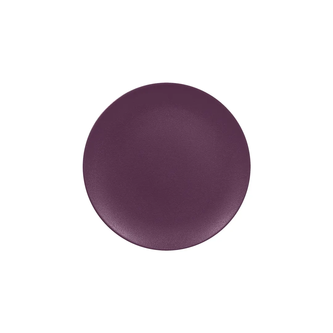 RAK Porcelain NFNNPR27PP - Round Plate 10.625" Dia Coupe Rim, Porcelain, Chestnut/Plum - 12/Case