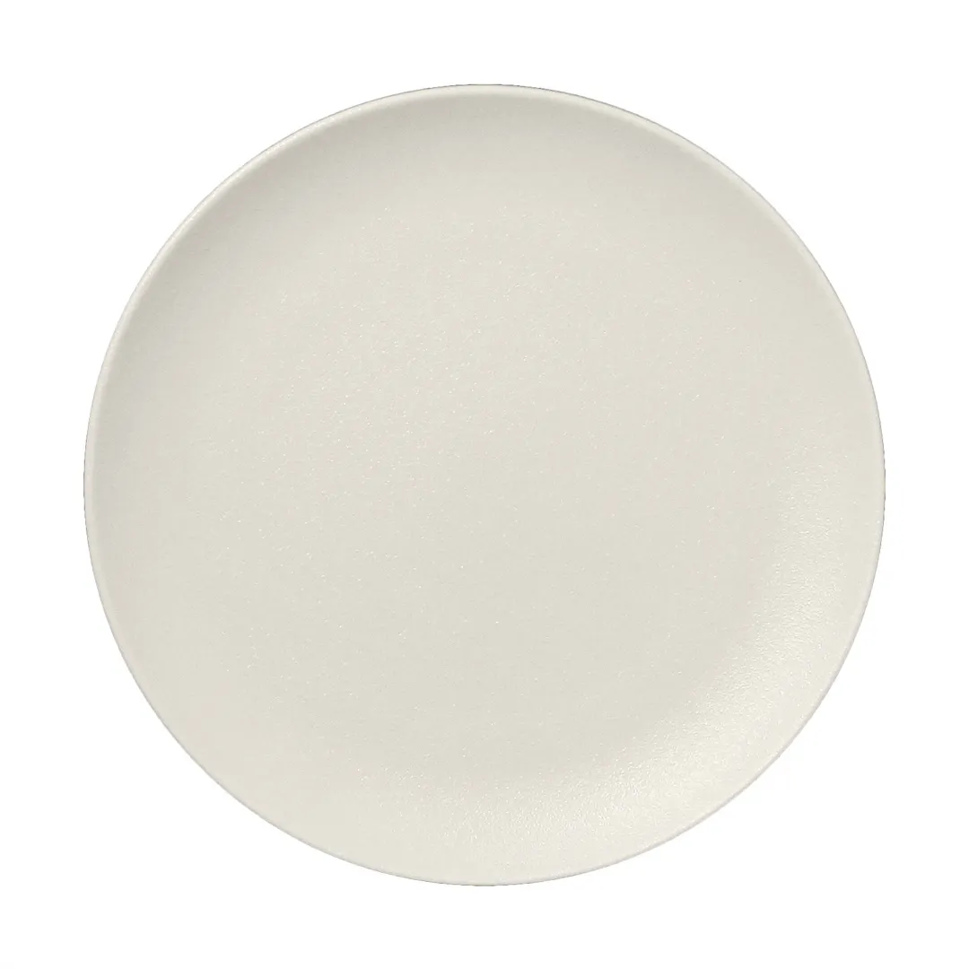 RAK Porcelain NFNNPR29WH - 11½" Round Coupe Neo Fusion Plate, Sand White China, Oven Safe - 12/Case