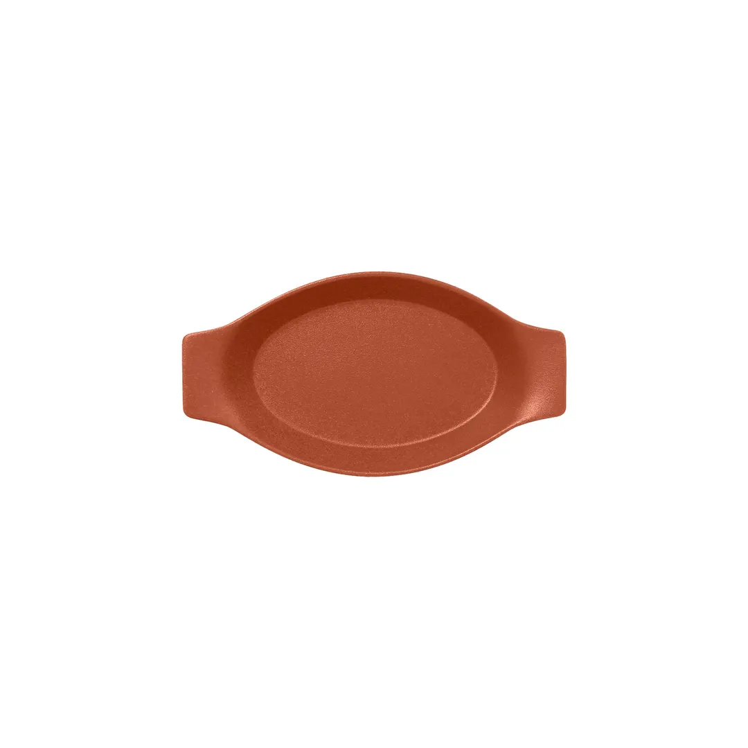 RAK Porcelain NFOPOD20BW Oval Baking Dish, 6.75 oz, 7‑7/8" x 4‑1/3", Brown Microwave Safe - 12/Case