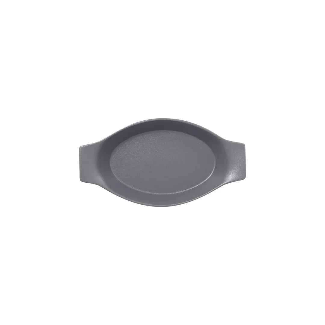 RAK Porcelain NFOPOD20GY Baking Dish 6-3/4 oz 7-7/8" x 4-1/3" Stone Gray Oven Safe - 12/Case