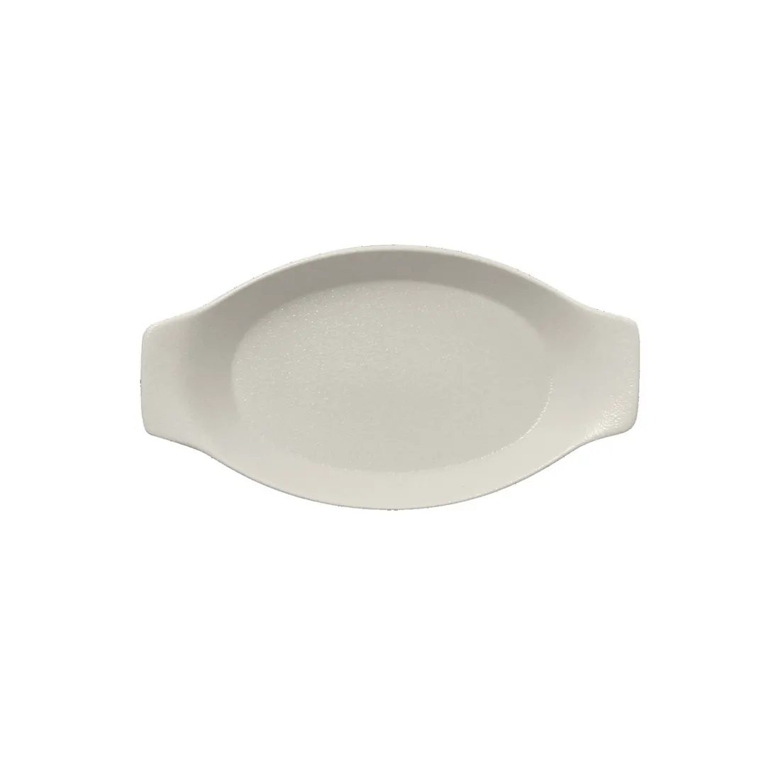 RAK Porcelain NFOPOD25WH Oval Baking Dish, 11 oz (9" x 5"), Sand White China, Oven Safe - 24/Case
