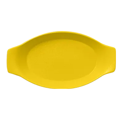RAK Porcelain NFOPOD30CY - Oval 11.8"x6.3" Yellow Porcelain Bowl, 26 oz, Dishwasher Safe - 6/Case