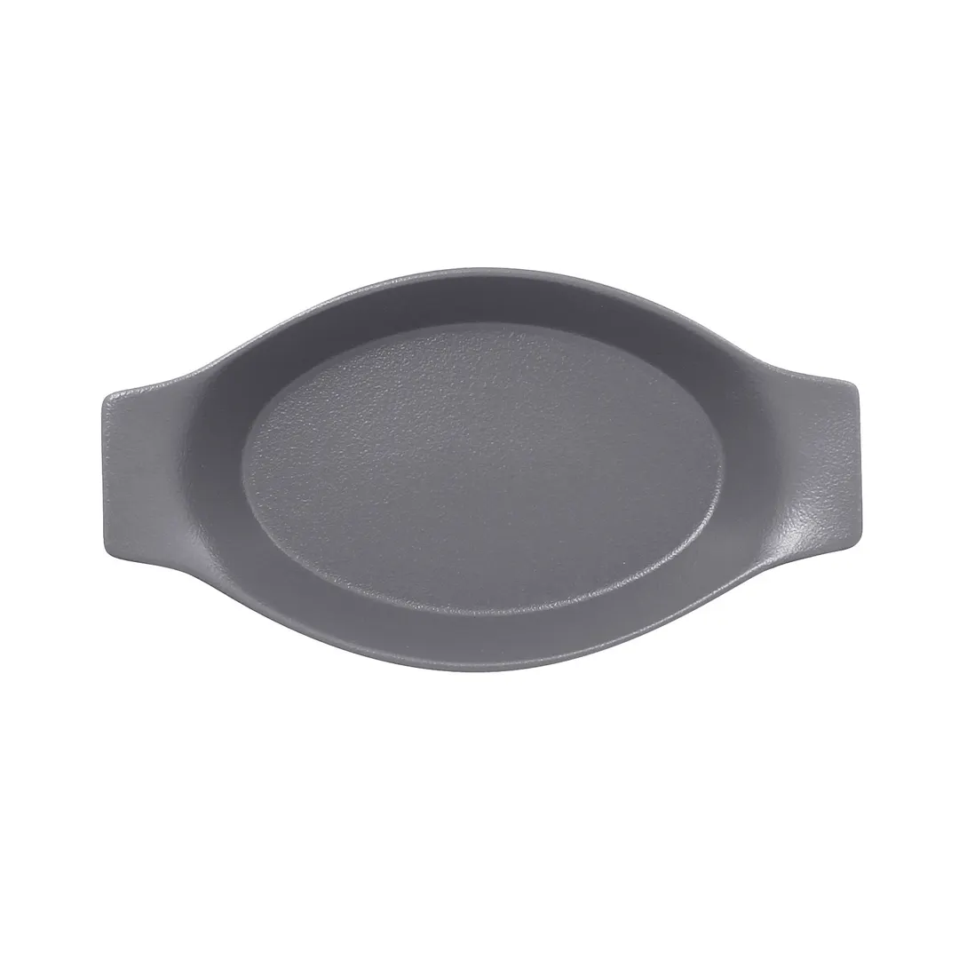 RAK Porcelain NFOPOD30GY Oval Baking Dish, 26-3/8 oz 11" x 6" Gray, Oven/Microwave Safe - 6/Case