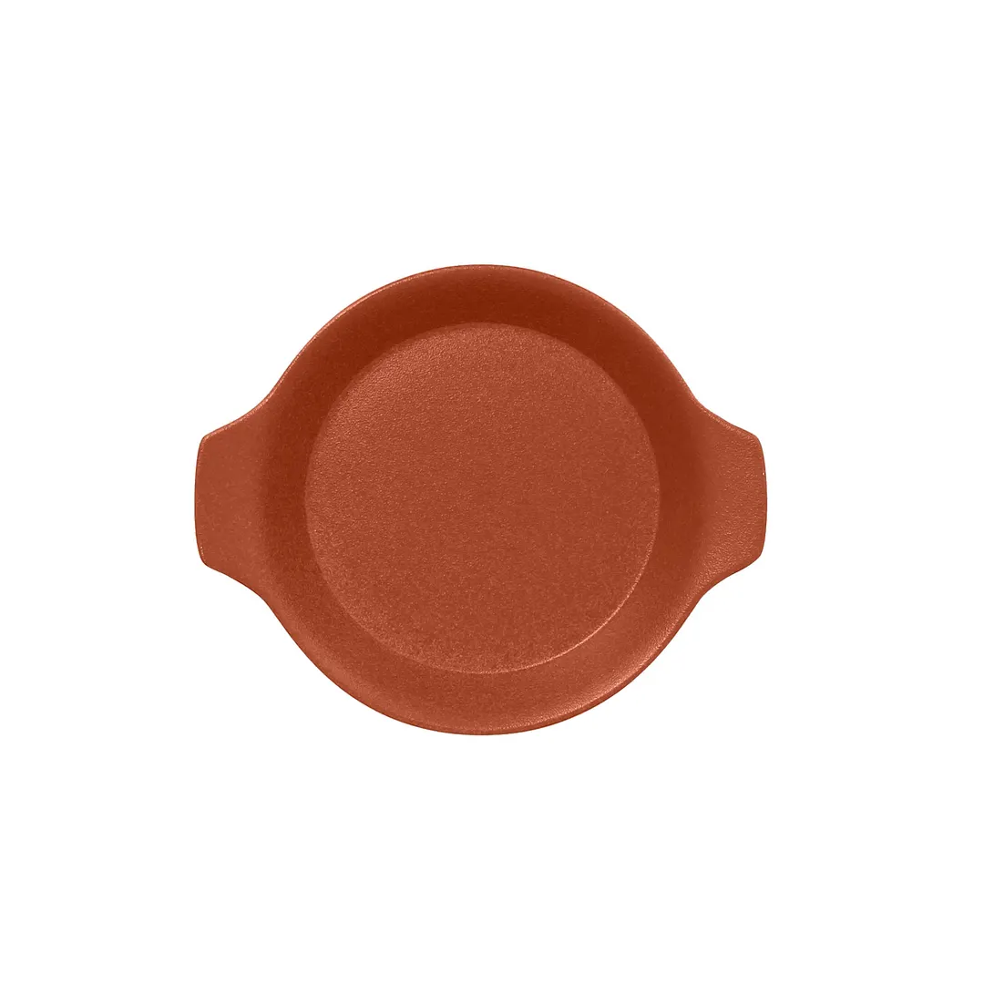 RAK Porcelain NFOPRD16BW - Round Baking Dish, 15.2 oz, 8.45"×7.1" Terra Brown, Oven Safe - 12/Case
