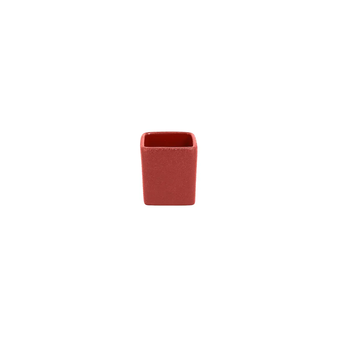 RAK Porcelain NFOPSD01DR - Sauce Dish, 3‑5 oz, 2" Square, Dark Red China, Oven Safe - 12/Case