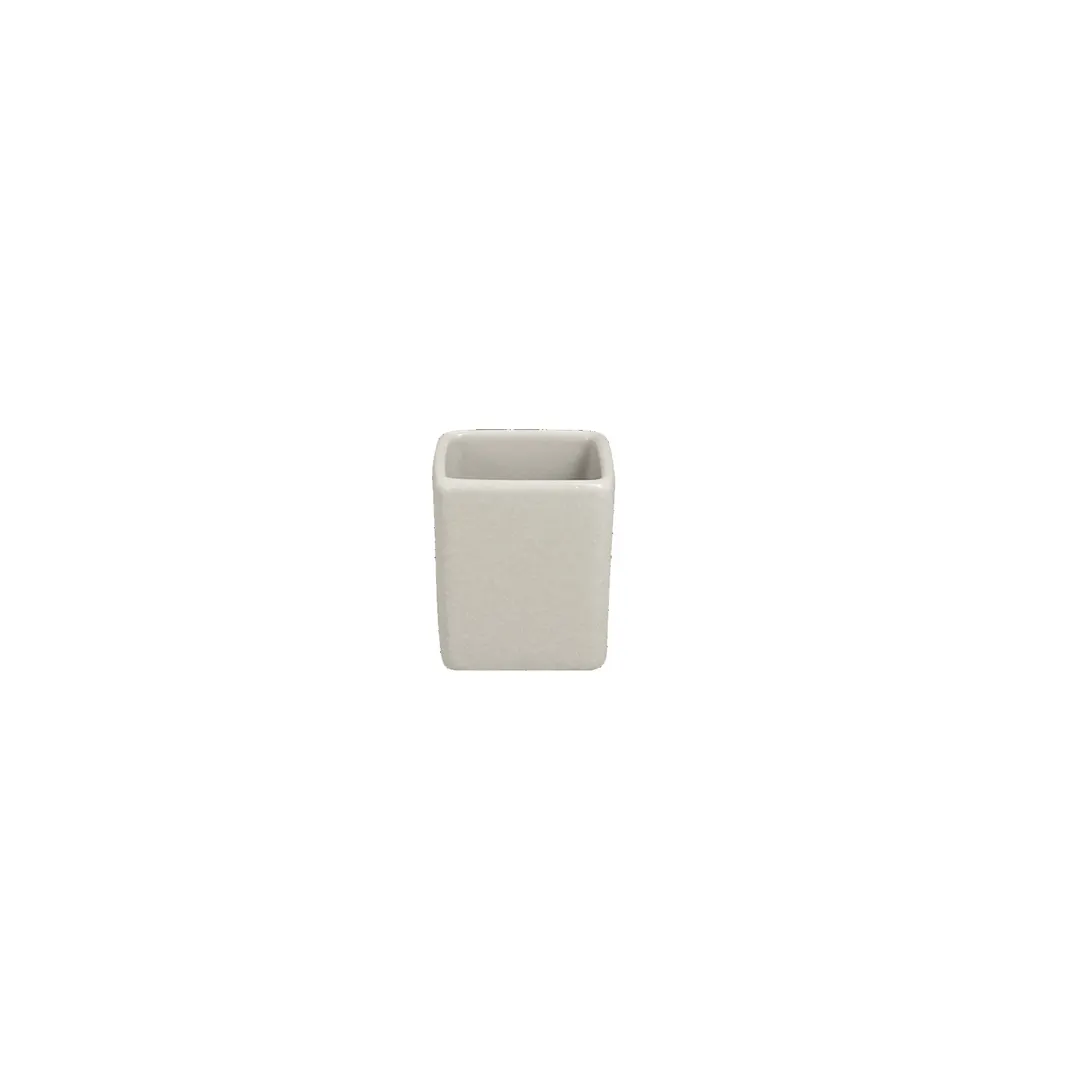 RAK Porcelain NFOPSD01WH Sauce Dish, 3‑5 oz, 2" x 2" Square, Sand White, Oven Safe - 12/Case