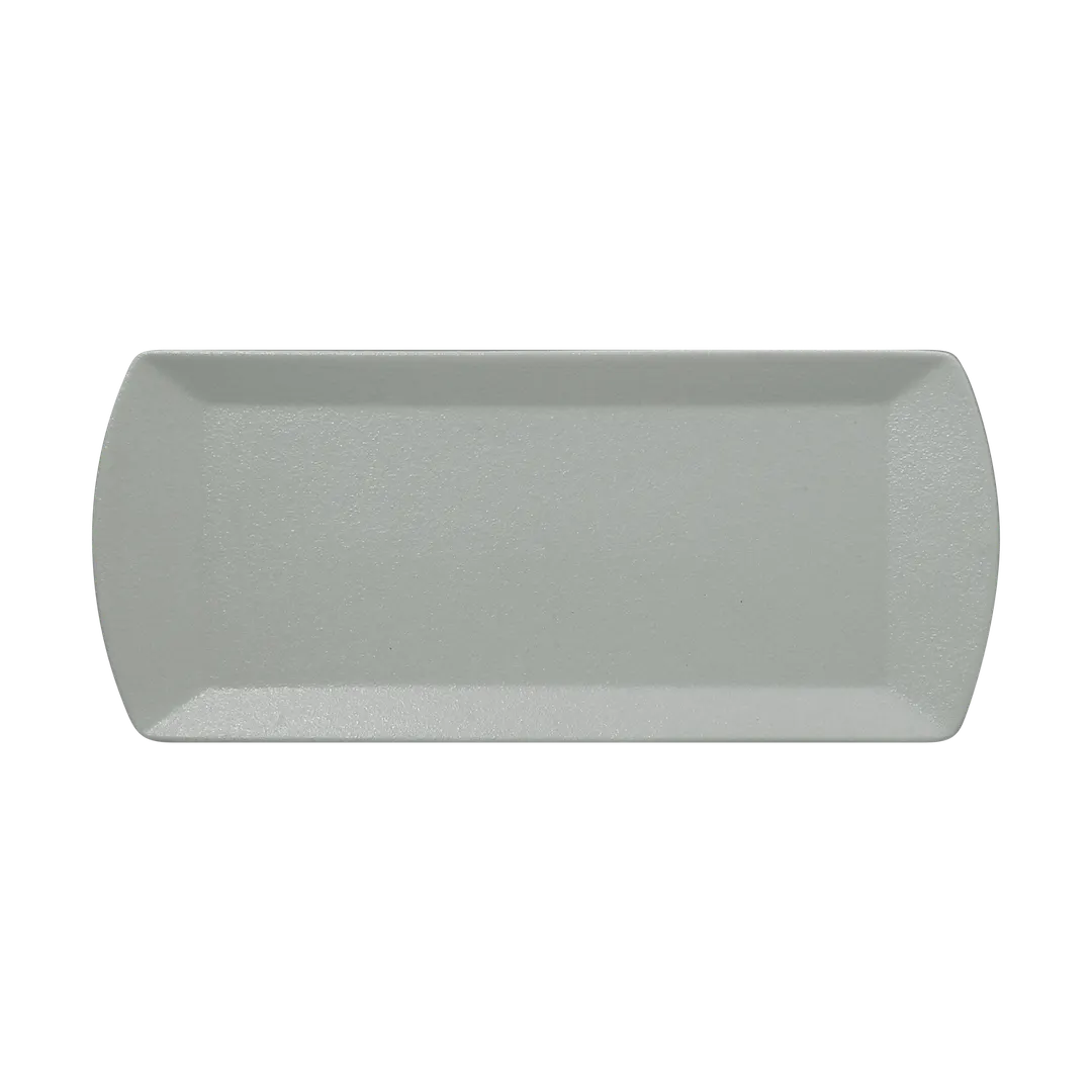 RAK Porcelain NFOPSP35PG Tray, 13.8" x 5.9" Porcelain Pitaya Grey, Microwave Safe - 12/Case