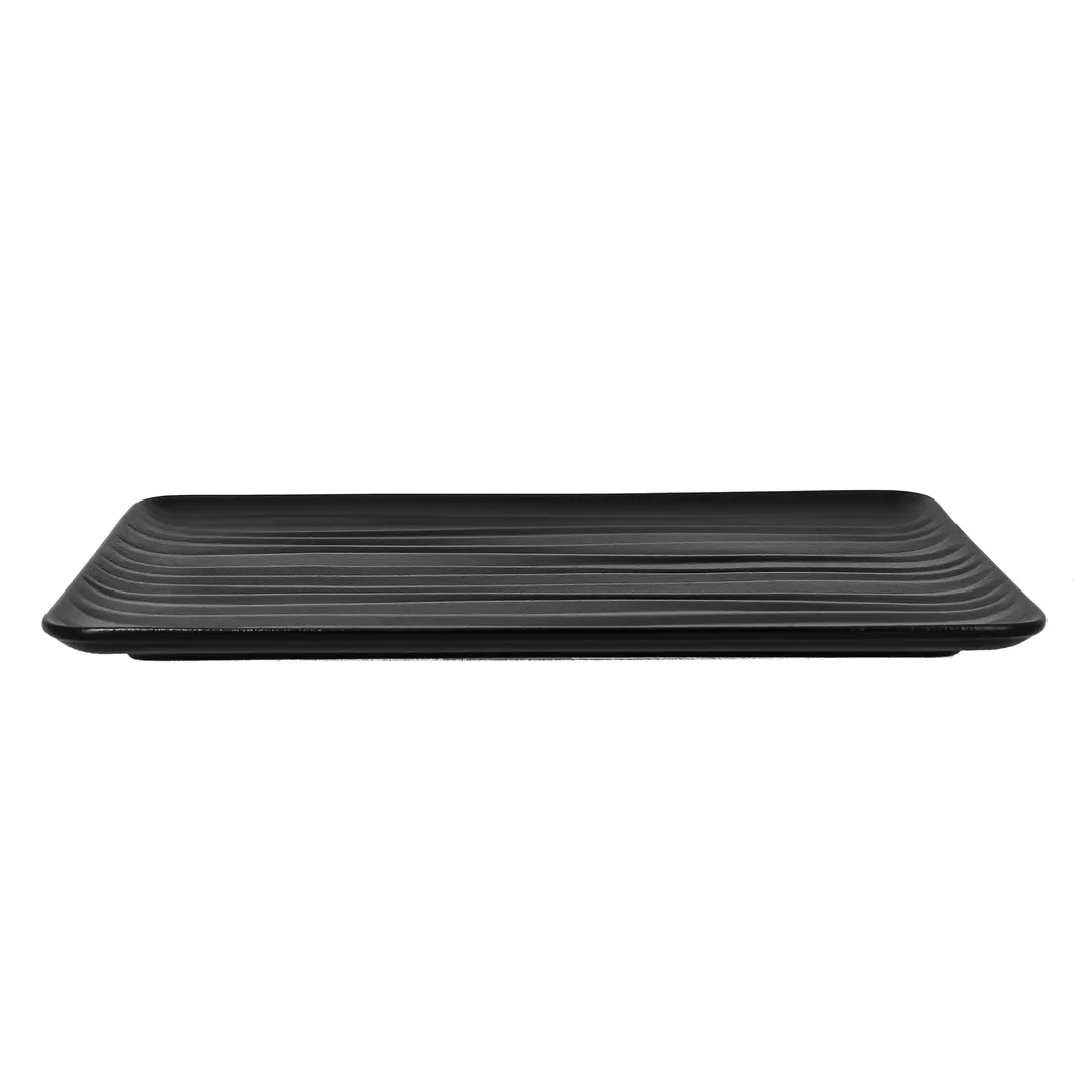 RAK Porcelain NFSHREP32W Rectangular Platter 12.8" x 10.65" Embossed Rim, Oven Safe - 6/Case