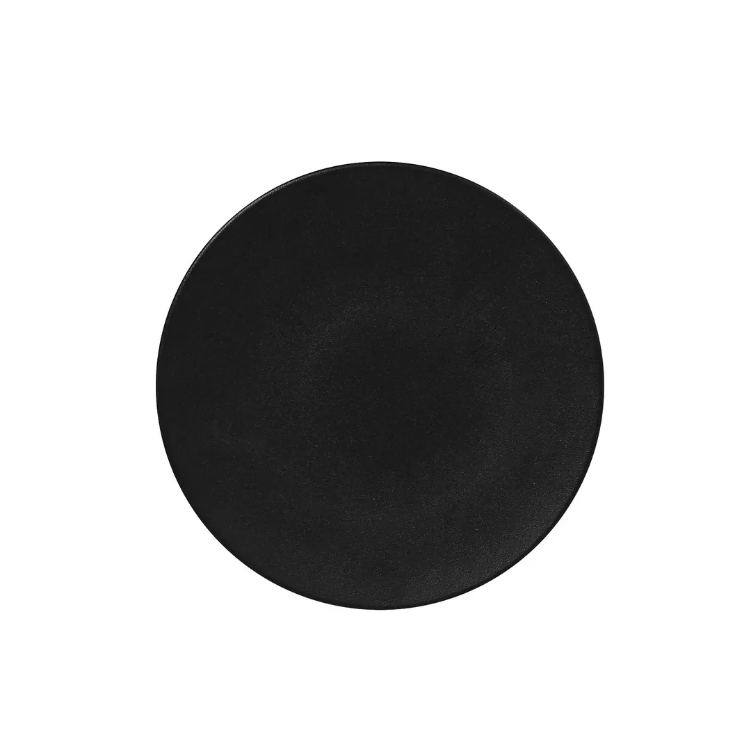 RAK Porcelain NFSPCP29BK Round Plate 11"-3/7" Coupe Rim Black China, Oven/Microwave Safe - 6/Case