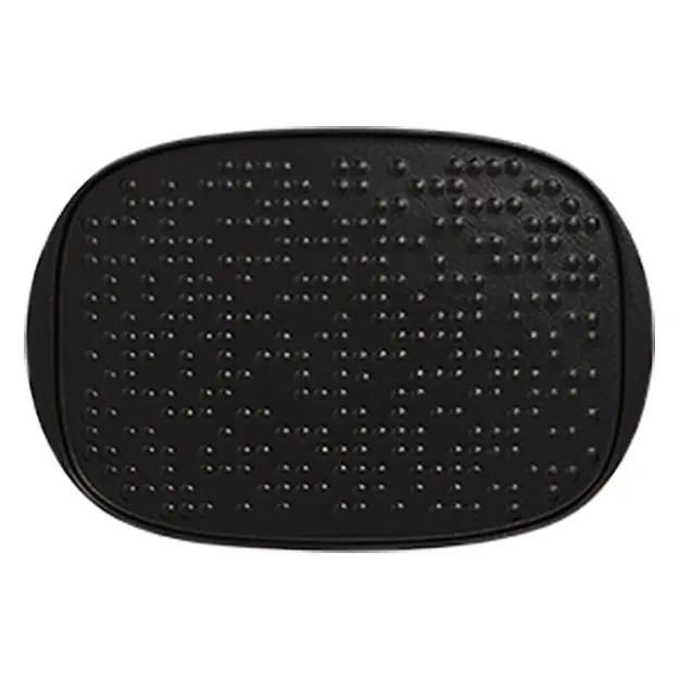 RAK Porcelain NFSTREP27 - Black Porcelain Plate 10.65" x 7.85", Embossed, Oven Safe - 12/Case