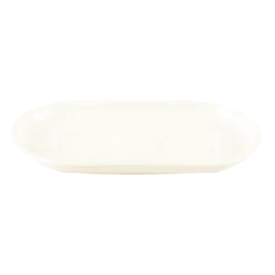RAK Porcelain NNST19 Nano Oil/Vinegar/Soy Sauce Pot Stand Tray, 7½" x 4⅓" Porcelain Oval - 12/Case