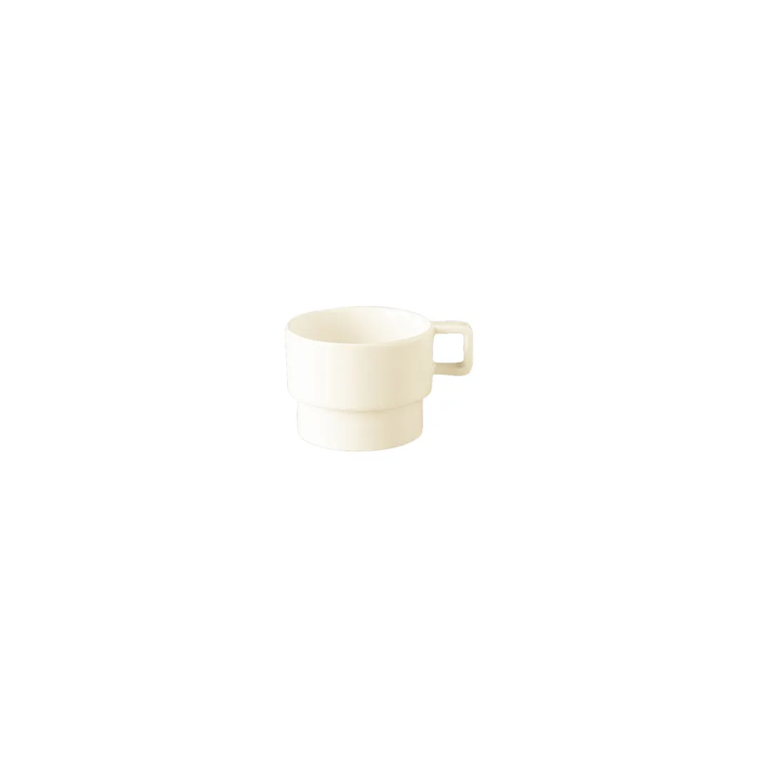 RAK Porcelain NOCU20 - Nordic 6.75 oz Coffee Cup, Stackable, Dishwasher Safe, White, 12/Case